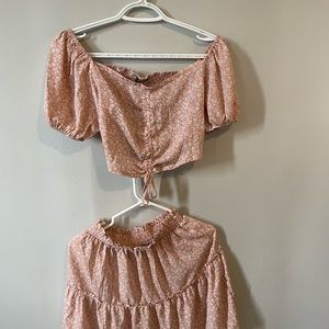 SHEIN two piece skirt and off the shoulder top